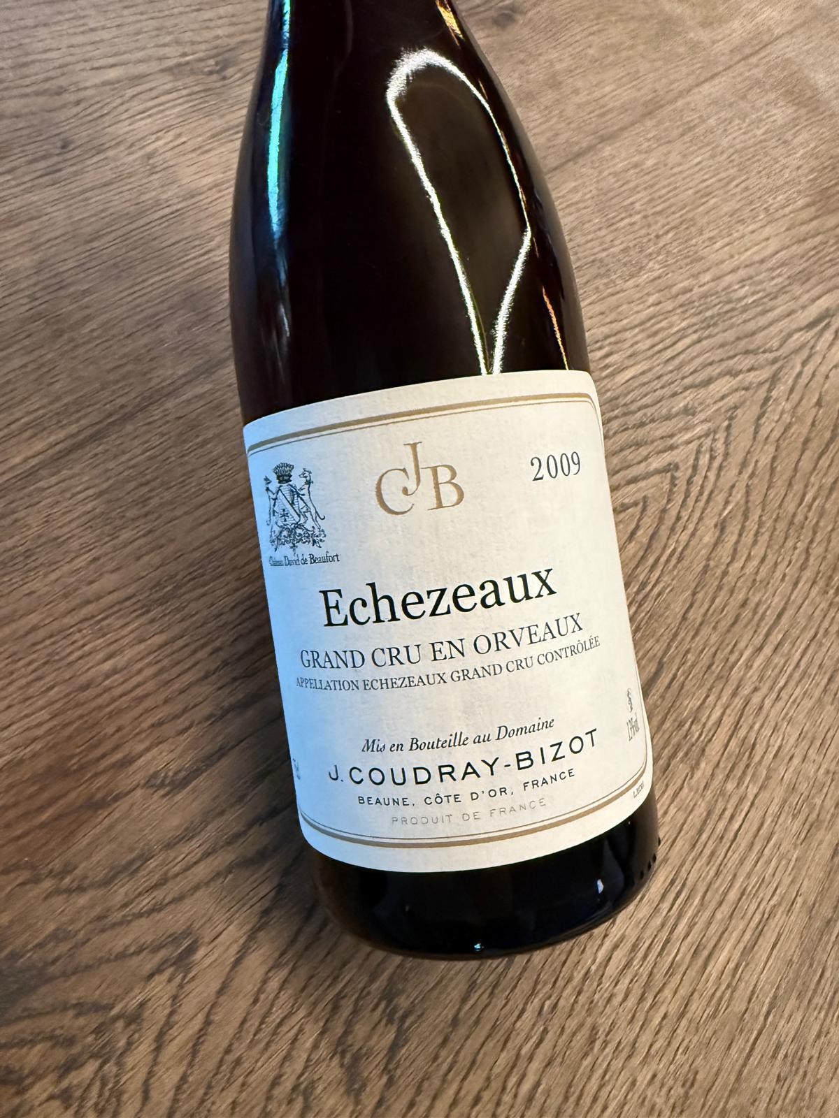 DOMAINE COUDRAY BIZOT ECHEZEAUX GRAND CRU EN ORVEAUX 2009 0.75L.